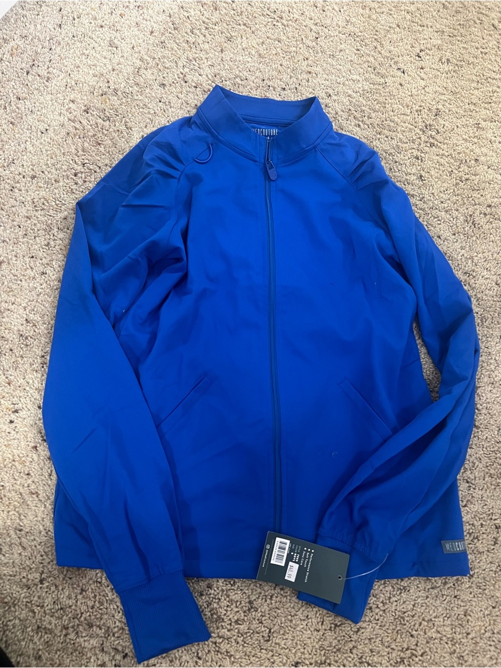 Women’s Medcouture Scrub Royal Blue Full-Zip Jacket NWT